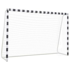 Soccer Goal 118.1"x78.7"x35.4" Metal Black and White