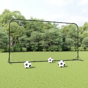 Football Rebounder Net Black 144.1"x35.4"x72" HDPE