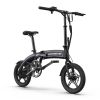 Aostirmotor 14" Electric Bike,350W 7.5Ah/36V E Bike, Lightweight Folding Electric Bicycles for Adult(White)