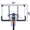 Height Adjustable 6 to 10ft Basketball Hoop 44 Inch Backboard Portable Basketball Goal System with Stable Base and Wheels, use for Outdoor