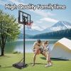 Basketball Hoop Basketball System 4.76-10ft Height Adjustable with 4 Basketball, Net Pocket, Inflator Set