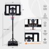 Teenagers Portable Basketball Hoop Height Adjustable basketball hoop stand 7.5ft - 10ft with 44 Inch Backboard and Wheels for Adults Teens