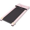 Soozier Under Desk Treadmill, Portable Walking Pad with Foldable Wheels, Remote Control, LED Display, 264 lbs Weight Capacity, Pink