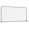 Football Rebounder Net Black 144.1"x35.4"x72" HDPE