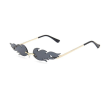 Sunglasses Rimless Wave Glasses Fire Shape Glasses Eyewear For Party