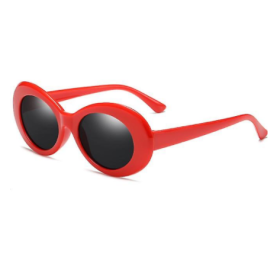 Sunglasses Retro Oval Goggle,vintage Clout Sunglasses Unisex Retro Oval Clout Goggles Sunglasses (Color: Red)