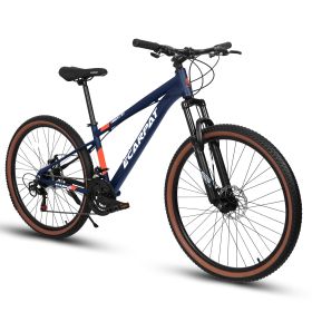 A27302 27 inch wheel mountain bike, 21-speed disc brake trigger transmission, aluminum frame unisex mountain bike (Color: as Pic)