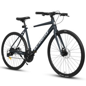 A28320 Mountain Bike , Suspension Fork, Steel Frame Disc-Brake for Men Women Mens Bicycle Adlut Bik (Color: as Pic)