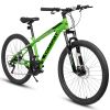 A2610 26 inch Mountain Bike 21 Speeds, Suspension Fork, Steel Frame Disc-Brake for Men Women Mens Bicycle