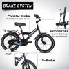 A16115 Kids Bike 16 inch for Boys & Girls with Training Wheels, Freestyle Kids' Bicycle with fender and carrier.