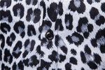 Men's Fashion Leopard Shirts Slim Fit Stand Collar Single Breasted Shirts Casual Long