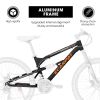 A26207 26 Inch Aluminum Frame Shock Fork Plus Shock Absorber 21-speed Unisex Mountain Bike