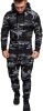 Men's Camouflage 2 Piece Sweatsuits Hoodie Jogging Athletic Tracksuit Sets