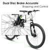 A2610 26 inch Mountain Bike 21 Speeds, Suspension Fork, Steel Frame Disc-Brake for Men Women Mens Bicycle