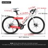 A28315 Road Bike, Suspension Fork, Aluminum Frame Disc Brakes, Men's Women's Road Bike