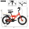 A14115 Kids Bike 14 inch for Boys & Girls with Training Wheels, Freestyle Kids' Bicycle with fender and carrier.