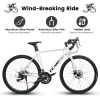 A28315 Road Bike, Suspension Fork, Aluminum Frame Disc Brakes, Men's Women's Road Bike